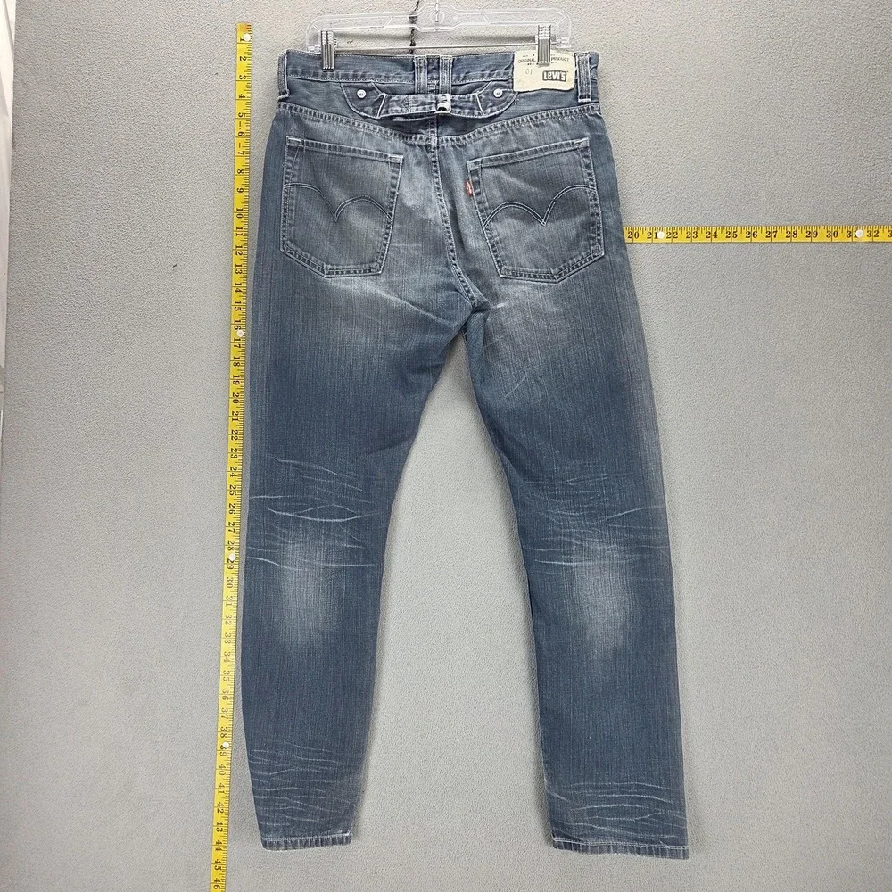 Vintage Levis Jeans Mens Blue Buckle Back Engineered Button Fly Fits 32x30